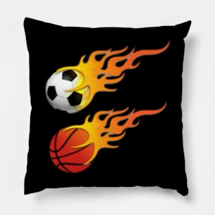 Football lovers with basketball Pillow