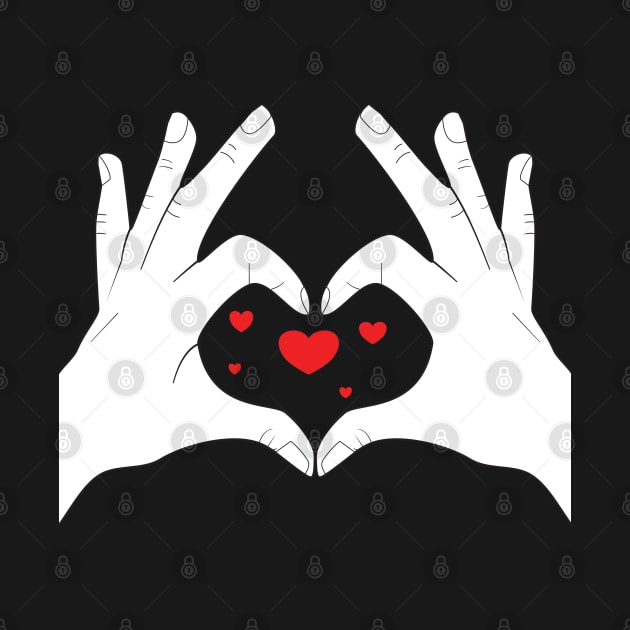 Hands Making Heart Shape Love Sign Language Valentine's Day by Okuadinya