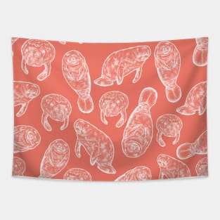 Manatee Pattern - Coral Tapestry