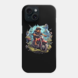 A whimsical t-shirt design featuring a Rottweiler Dog on a motorcycle Phone Case