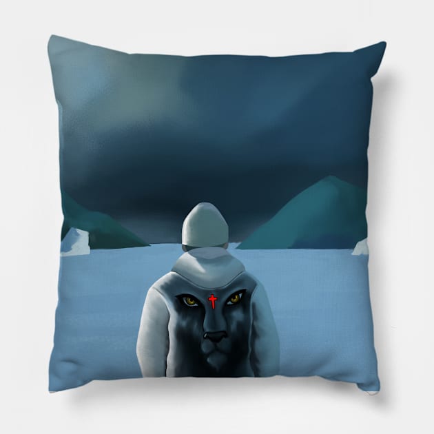 Storm Mountain Bike Design Pillow by The Alien Boy Art