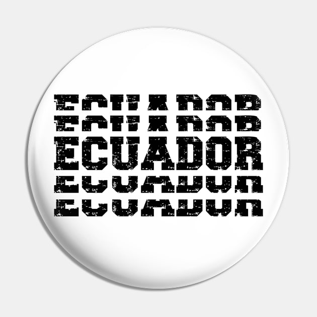 Ecuador Stacked Vintage Pin by silentboy