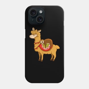 Cute & Funny Sloth Riding Llama Animal Friends Phone Case