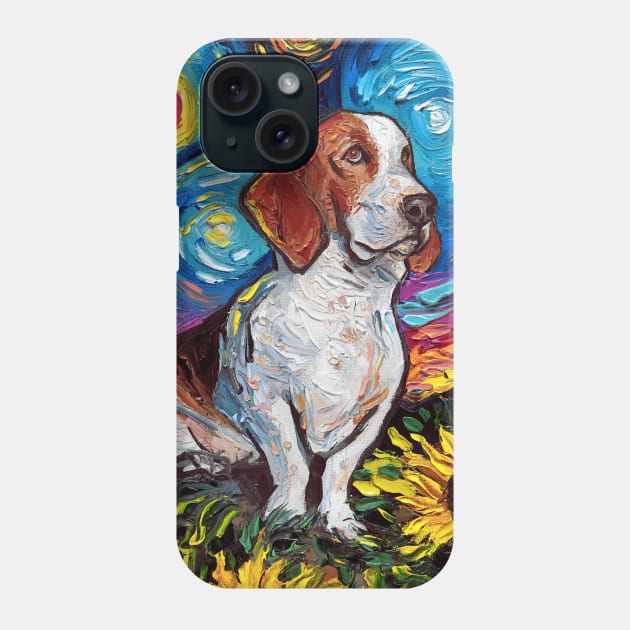 Basset Hound Night 2 Phone Case by sagittariusgallery