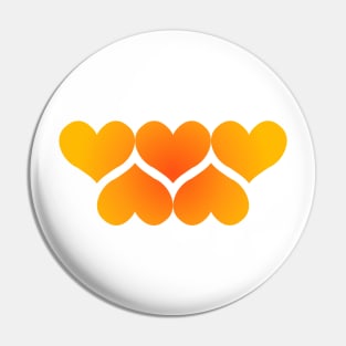 Hearts, Hearts, Hearts - Orange You Glad to See Me Pin