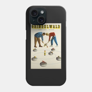 Grindelwald, Switzerland, Curling Poster Phone Case