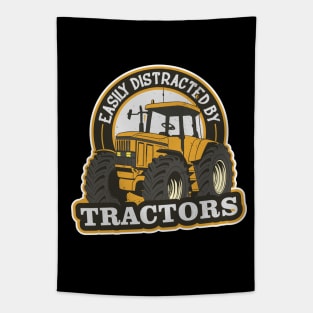 Easily Distracted By Tractors Tapestry