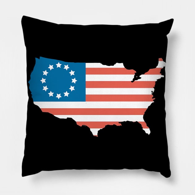 World cup Rush Betsy Ross flag Life, Liberty, and the Pursuit of Happiness Flag T-Shirt Pillow by Oliverwillson