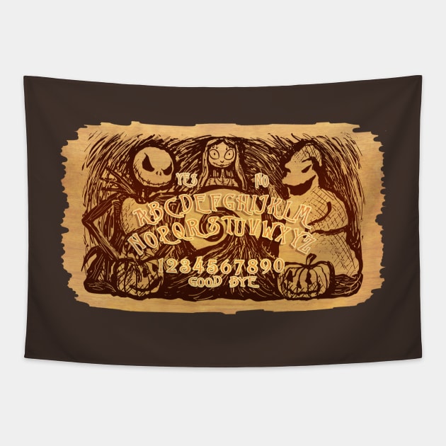 Nightmare Ouija Board Tapestry by Ellador