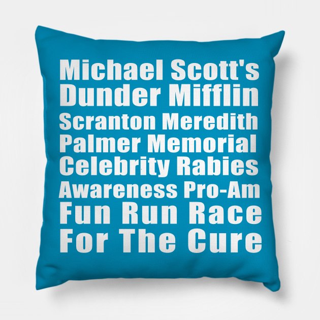 Michael Scott's Dunder Mifflin Fun Run Shirt Pillow by tvshirts