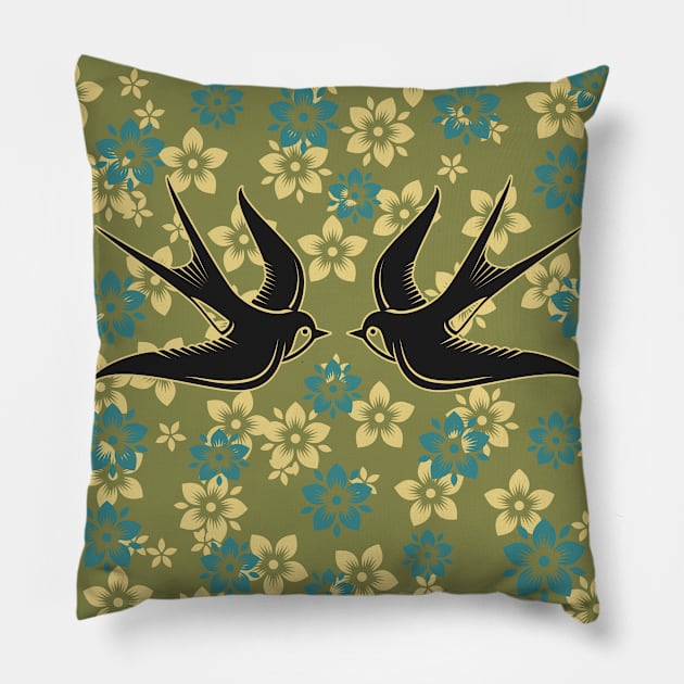 Love Birds Pillow by Liesl Weppen