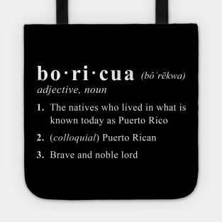 Boricua Definition Puerto Rican Pride Puerto Rico Tote