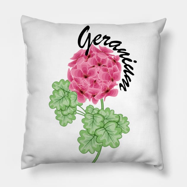 Geranium Pillow by Designoholic