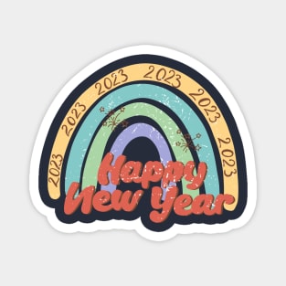 Retro Happy New Year 2023! 🎈🎈🎈 Magnet