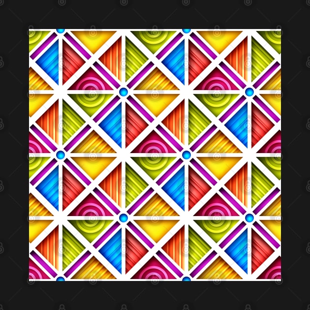 Geometric Pattern, Square Motifs by lissantee