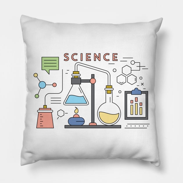 Science!! Cute Design Pillow by JLDesigns