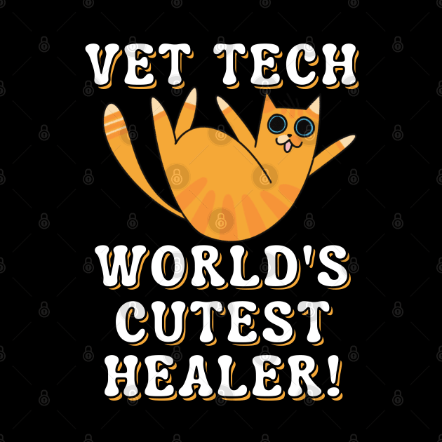 Cat Vet Technician Cutest Healer by Art by Biyan