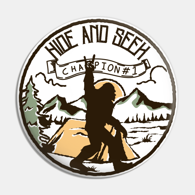 Hide and Seek Champion Pin by Myartstor 