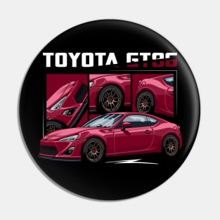 Toyota GT86, JDM Car Wine Red Pin