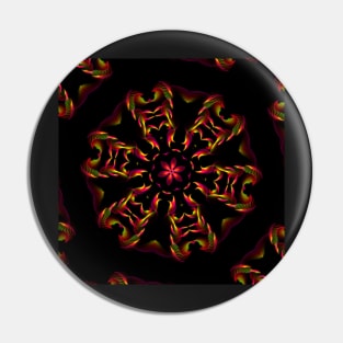 Kaleidoscope Mandala | Fire Flower | Cherie's Art(c)2021 Pin