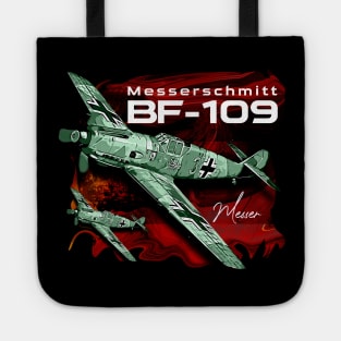 Messerschmitt BF-109 Luftwaffe Vintage Aircraft Tote