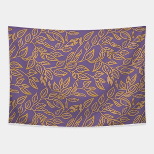 Minimalist Leaf Line Art Illustration as a Seamless Surface Pattern Design Tapestry