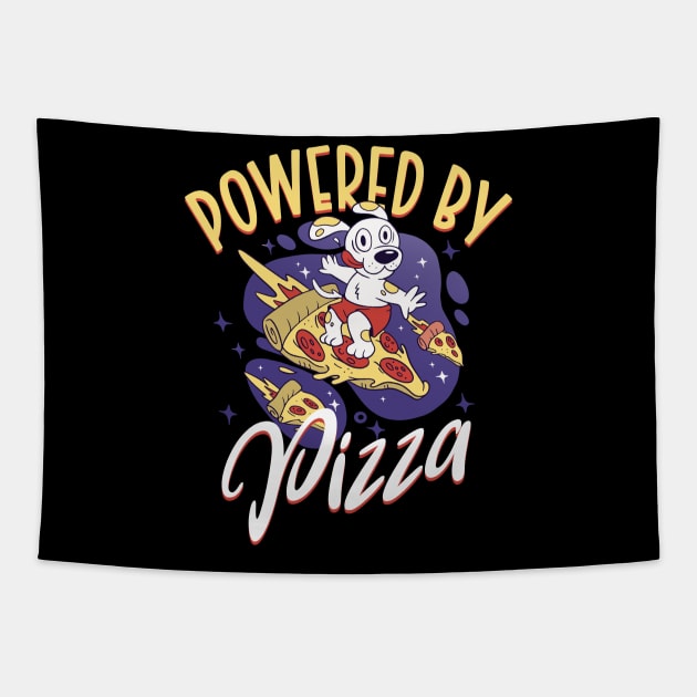Powered by Pizza - Pizza Expert Tapestry by Modern Medieval Design