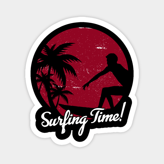 Red Surfer Logo Magnet by Dominic Becker