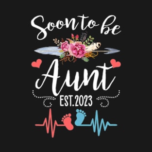 Soon To Be Mommy Est 2023 Floral T-Shirt