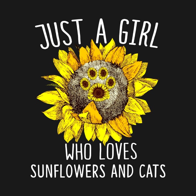 Just A Girl Who Loves Sunflowers And Cats by heryes store