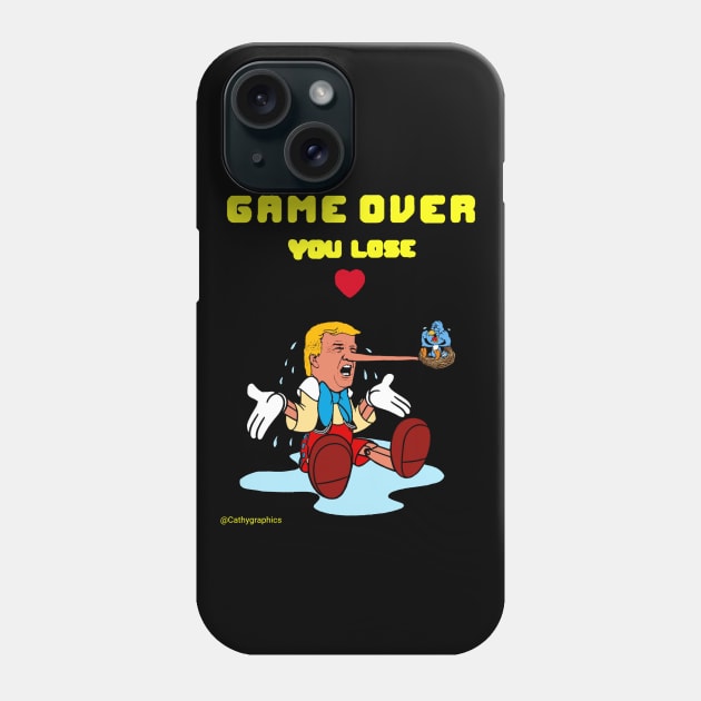 Game over Phone Case by CathyGraphics