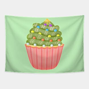 Cute christmas cupcake. Tapestry