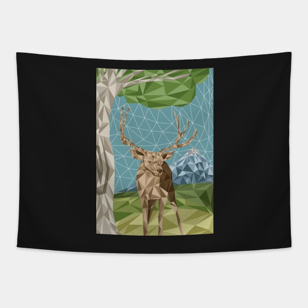 Prismatic Deer Tapestry by ByVili