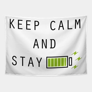 Keep Calm and Stay Charged! Tapestry