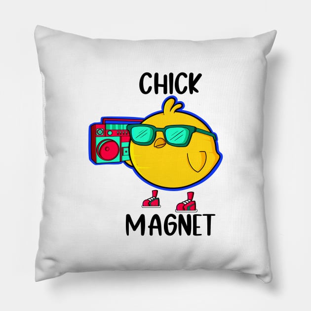 Chick Magnet Pillow by Art by Nabes