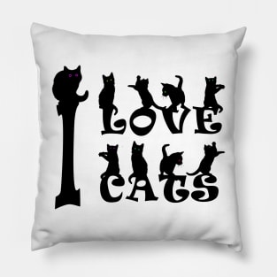 I Love Cats #1 Pillow