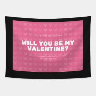 Will You Be My Valentine?- Valentines Day Card Tapestry