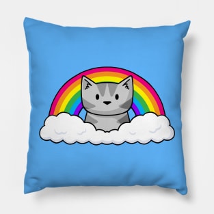 Rainbow Kitty Pillow