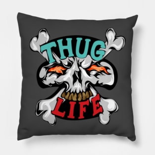 Thug Life Skull II Pillow