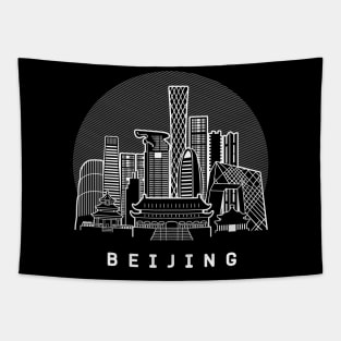 Beijing China Skyline Tapestry