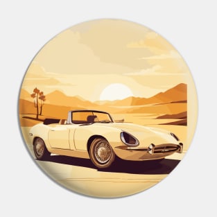 Vintage Car Desert Poster Pin