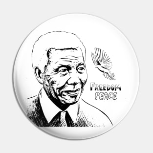 Nelson Mandela Freedom Peace Pin