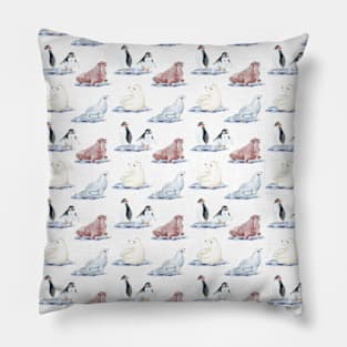 Arctic Animals Pattern Pillow