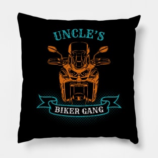 Uncle's Biker Gang Father's Day Pillow