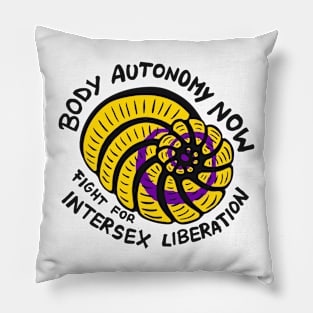 Body Autonomy Now! Fight For Intersex Liberation Foraminifera T-shirt Pillow