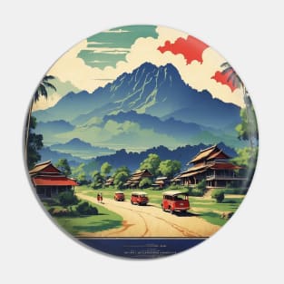 Pai Thailand Vintage Retro Travel Tourism Pin