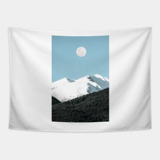 Full Moon in the Mountains Tapestry