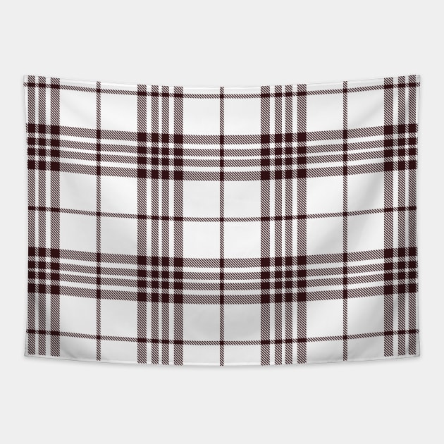 Brown and White Buffalo Tartan Plaid Pattern Tapestry by teezeedy