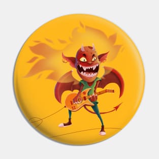 Musician on Fire Pin