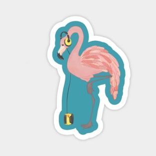 Walkman Flamingo Magnet